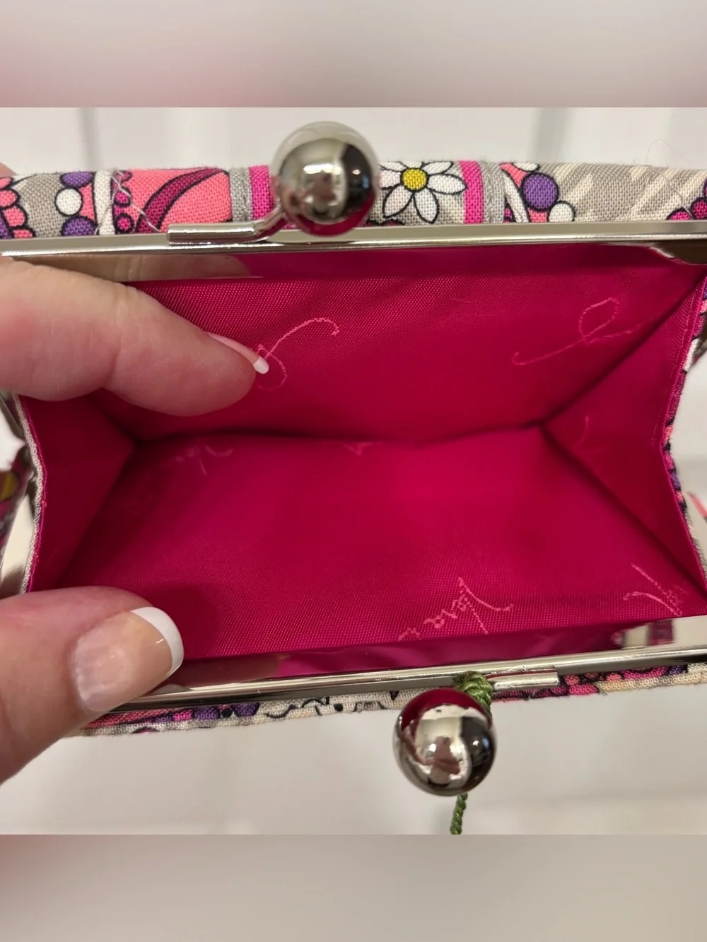 LOW START Vera Bradley “Paisley Meets Plaid” tri-fold wallet NWT - Picture 3 of 5